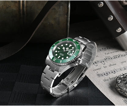 San Martin New 40mm Water Ghost Diver Watch Men Luxury NH35 PT5000 Automatic Mechanical Watch Sapphire Waterproof 200m SN0017