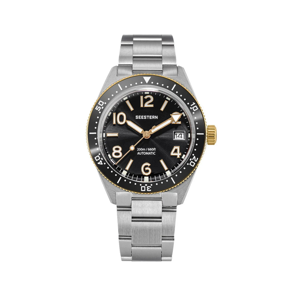 Sugess Diveing Watch of Men Automatic Mechanical Wristwatches 20ATM Waterproof Sapphire NH35A Movement BGW9 Luminous New S434-2