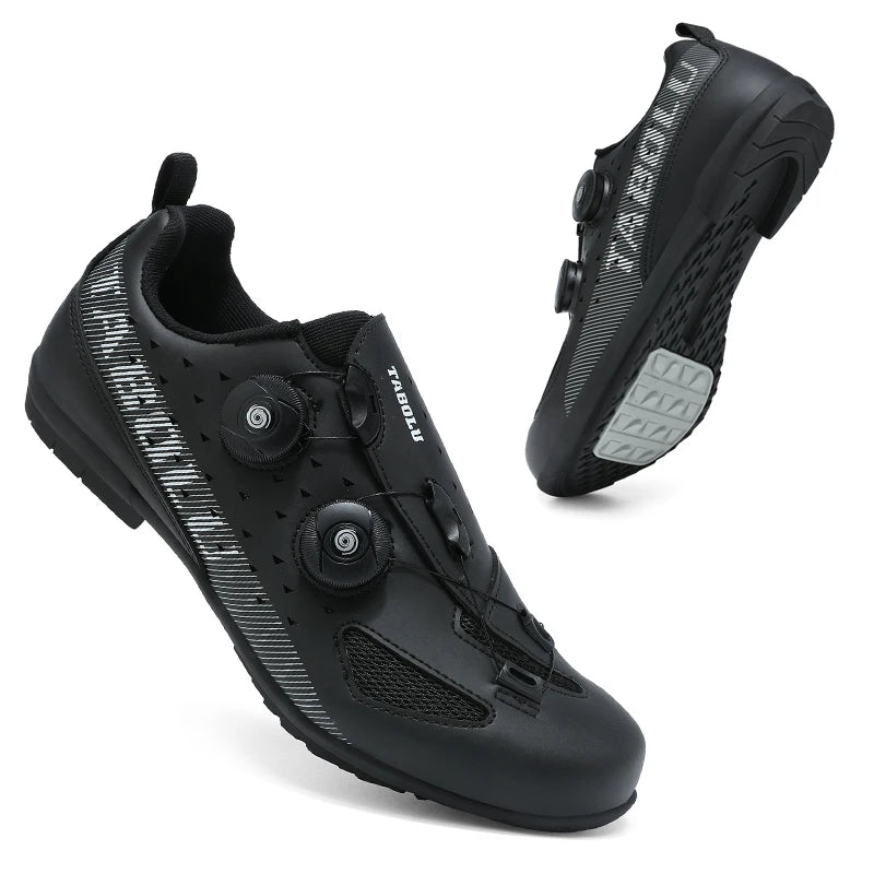 Lock-Free Cycling Shoes, Flat Pedal Shoes for Men, Bike Cleat Sneakers, MTB Bicycle Biking Shoes for Women, Breathable Indoor Boots