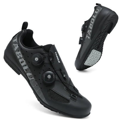 Lock-Free Cycling Shoes, Flat Pedal Shoes for Men, Bike Cleat Sneakers, MTB Bicycle Biking Shoes for Women, Breathable Indoor Boots