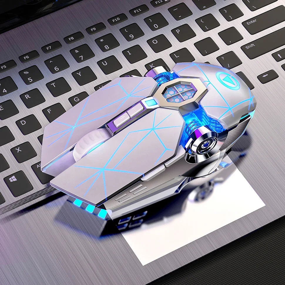 Rato Gaming Profissional Novo 3200dpi 7 Botões Retroiluminado Rato para Computador com Suporte para Definição de Macros Mecânico com Fio Silencioso