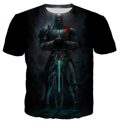 2023 Hot Game God of War 3D Printed T-shirt Men Women Summer Fashion Casual Oversized Streetwear T Shirt Cool Tops Tees