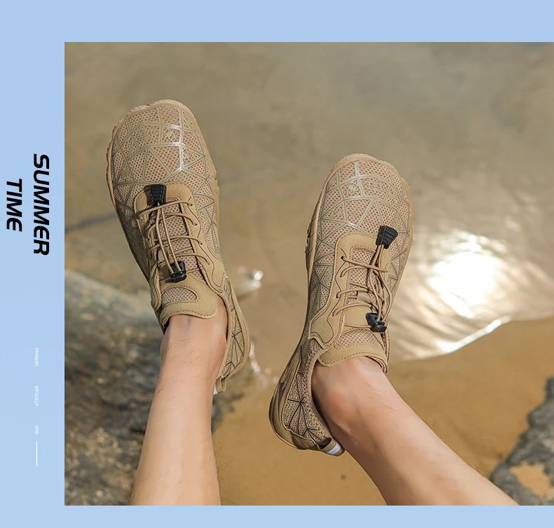 New Barefoot Wading Shoes Men Women Mesh Quick-Drying Beach Shoes Outdoor Non-Slip Swimming Shoes Unisex Water Sports Shoes