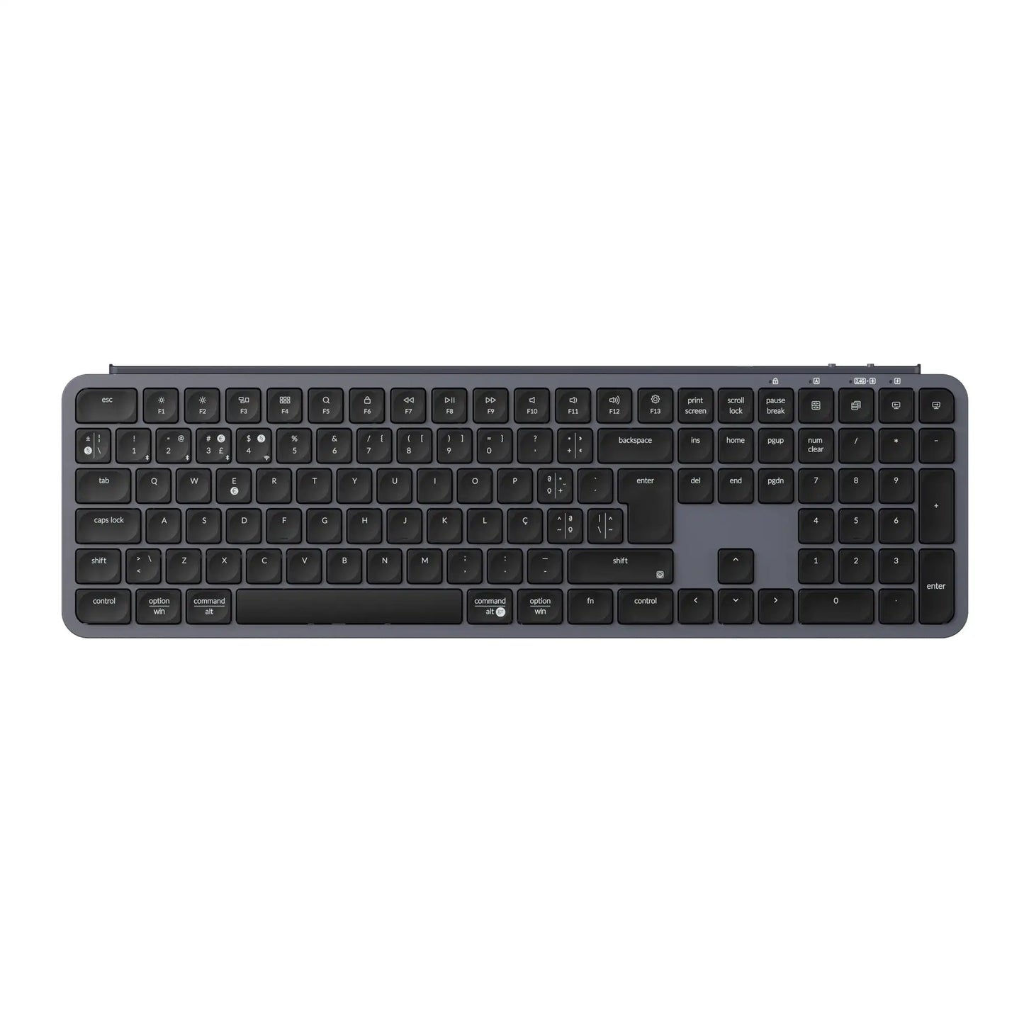 Teclado inalámbrico ultrafino Keychron B6 Pro con distribución ISO, tamaño completo, portátil y ligero, conexiones 2.4GHz y Bluetooth