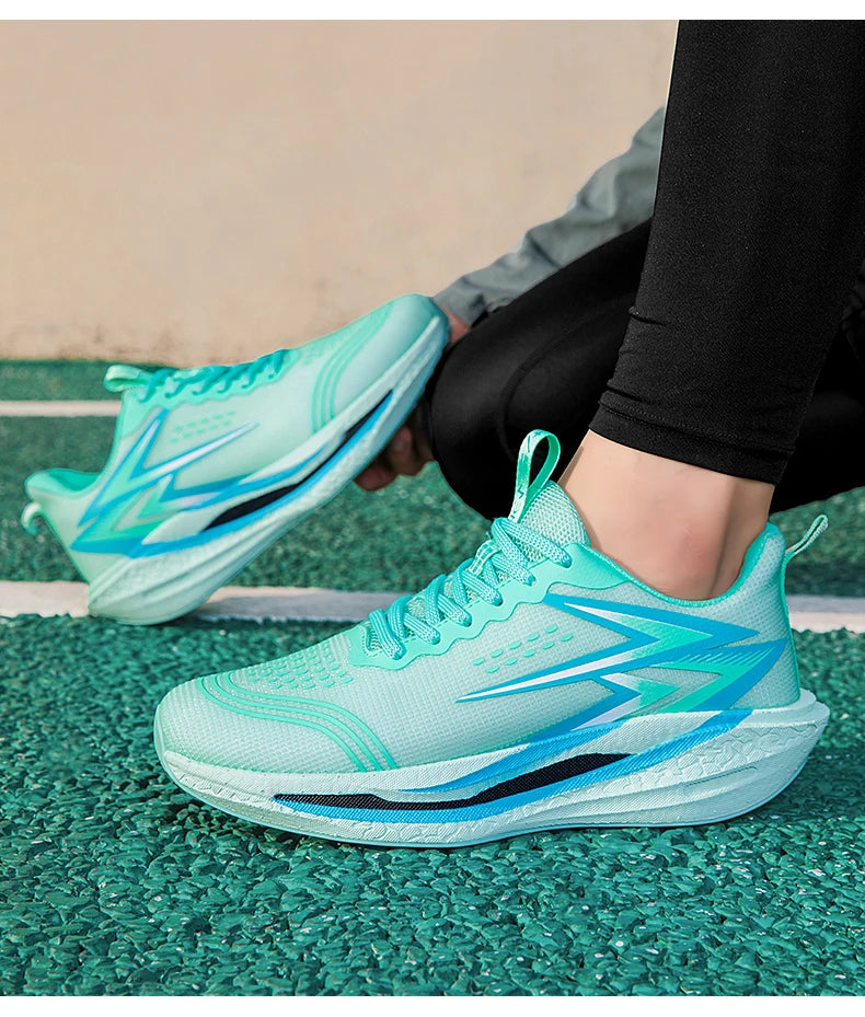 Nuove scarpe da running con piastra in carbonio per maratona, da uomo e donna, sportive, traspiranti, leggere, comode, antiscivolo e casual