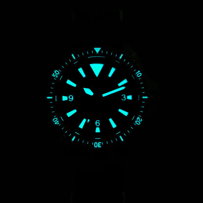 Reloj para hombre Watchdives WD1980 V3 38mm Vintage VH31 Ronda 515 con movimiento de cuarzo, segundero continuo, luminoso y cristal de zafiro