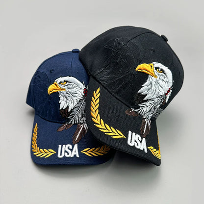 Hvedeaks Ørn Broderi Baseballkasketter Nye Herre Dame Mode Åndbar Solskærm Snapback Hardtop-kasketter Alsidige Street-ins