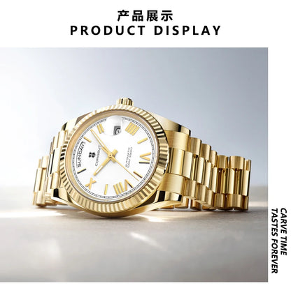 39mm Men Corgeut Logo/Name NH36 Automatic Mechanical Relogio Masculino Sapphire Glass Luminous Waterproof Wristwatch
