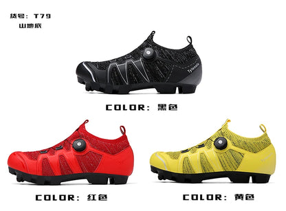Mountain Bike Shoes Men's Cycling Shoes Quick Ratchet Buckle Compatible with SPD System Pedal for Indoor Outdoor Women MTB Shoes