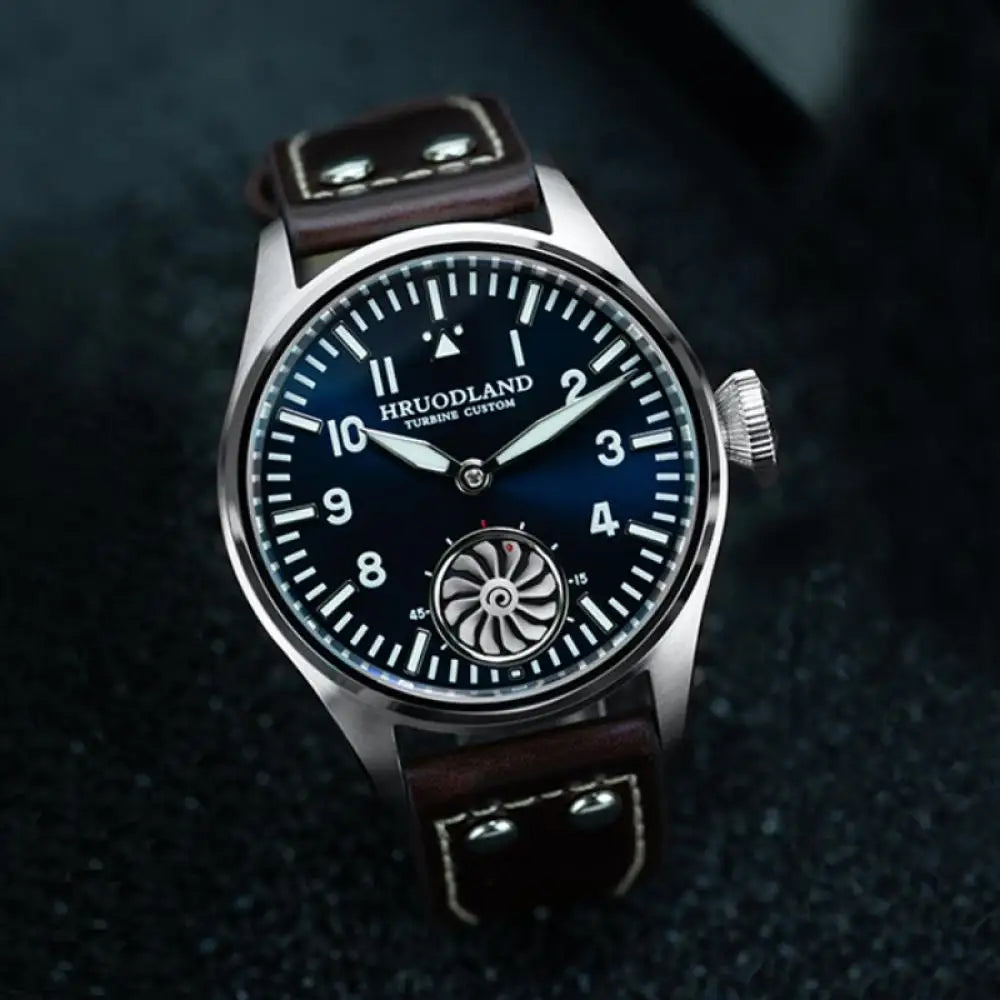 Hruodland 2025 Neue mechanische Herrenuhr Seagull ST3620 Retro-Pilot 43MM BGW-9 Leuchtend Saphirglas Turbine Reloj Hombre