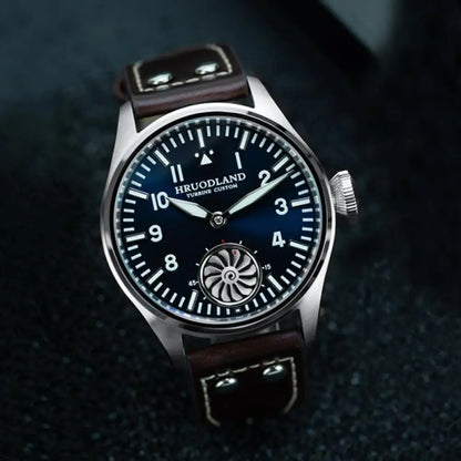 Hruodland 2025 Neue mechanische Herrenuhr Seagull ST3620 Retro-Pilot 43MM BGW-9 Leuchtend Saphirglas Turbine Reloj Hombre