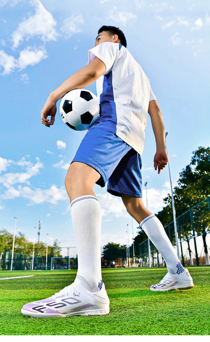 New Men Soccer Shoes Futsal Football Boots Sneakers Match Grass Cleats High-quality Non-Slip Indoor Hot-selling High-top Outdoor