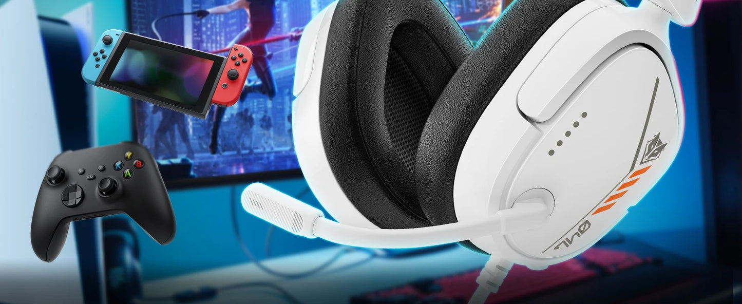 NUBWO HG04L Gaming Headset for PS5/PS4,Xbox Series X|S/Xbox One,Switch Clear Unidirectional Mic 3.5mm Jack Headphone for Gaming