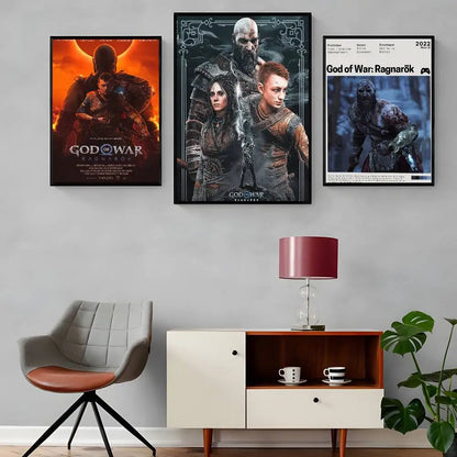 Pop Game God Of War Ragnarok Good Quality Prints And Poster Wall Art For Study Living Room Decor Unique Home Decoration Picture
