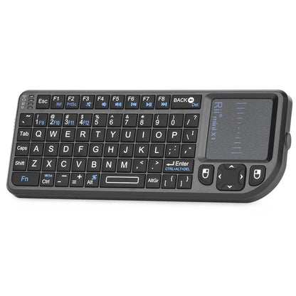 Teclado inalámbrico mini original Rii X1 de 2.4GHz en inglés/RU/ES/FR con panel táctil para Android TV Box/PC/portátil