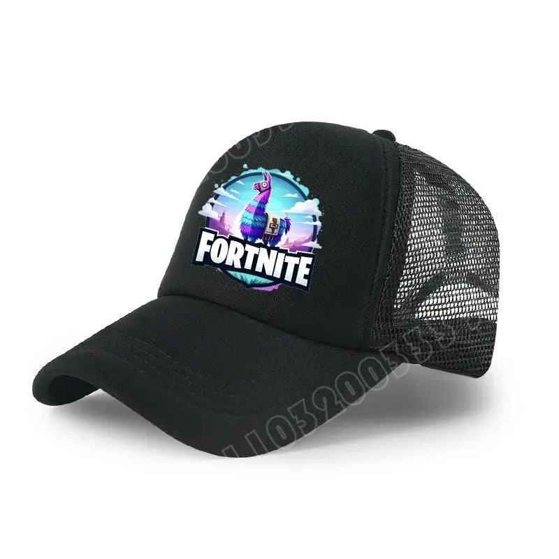 Fortnite Baseball Cap Cartoon Game Printed Hat Kids Summer Breathable Mesh Hat Adjustable Peaked Cap Children’s Birthday Gift