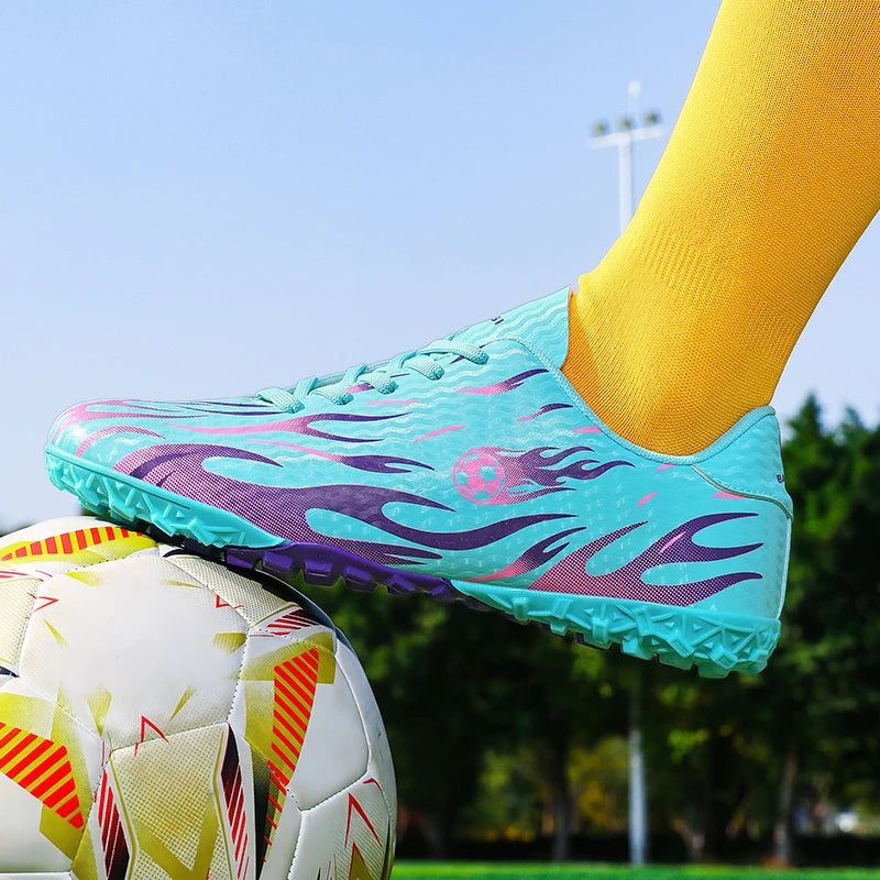 Men Professional Football Boots Cleats Boys Soccer Shoes Ankle Support Cleats Youth Outdoor Match Training Sneakers Non-slip.