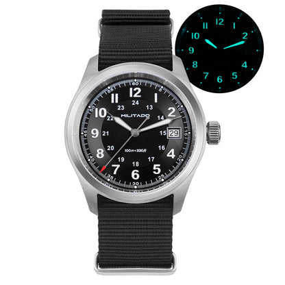 Militado ML08 Quartz Watch Ronda 515/VH31 Movement Domed Sapphire Wristwatch BGW9 Luminous 10Bar Waterproof 38mm Vintage Watches