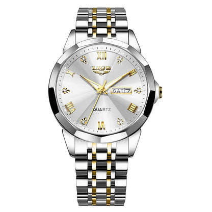 Montre-bracelet à quartz pour femme LIGE – Élégante et luxueuse, affichant la date et le jour de la semaine – Montre simple et étanche, idéale comme cadeau pour femme