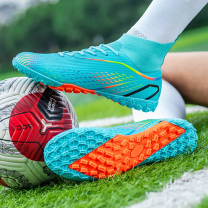 Nuove scarpe da calcio da uomo per erba, traspiranti e morbide, scarpe da calcio outdoor con tacchetti lunghi, comode scarpe sportive da allenamento da uomo