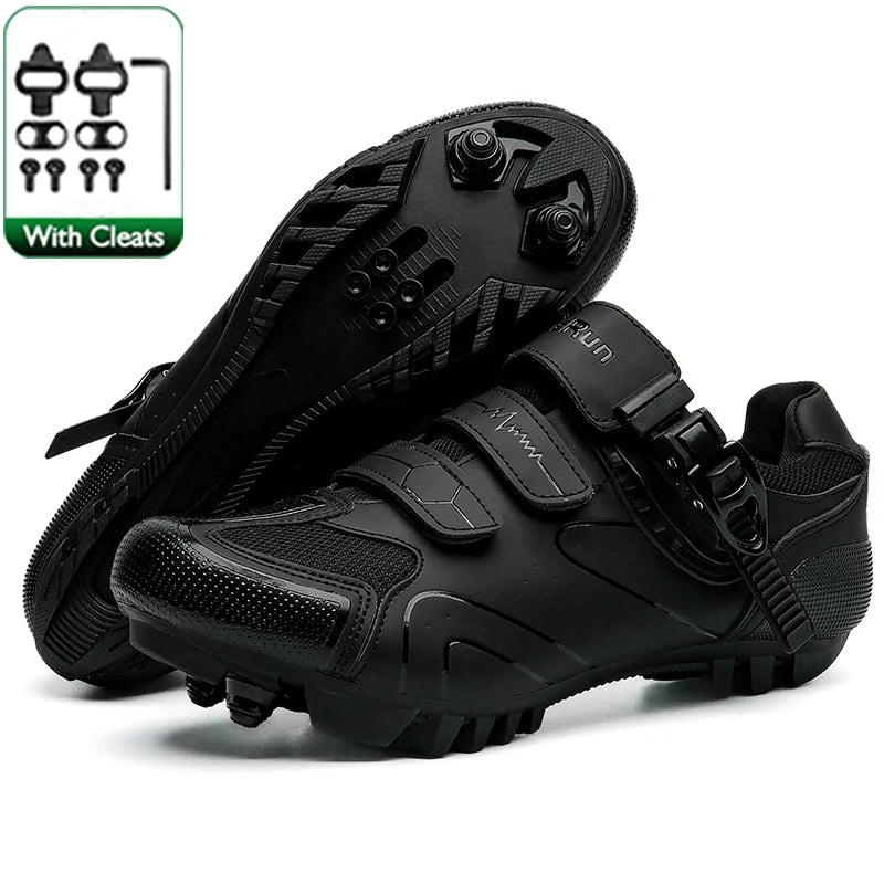 Primavera 2025, scarpe da ciclismo MTB con tacchette da uomo, scarpe sportive in carbonio, velocità, corsa in montagna, scarpe da mountain bike