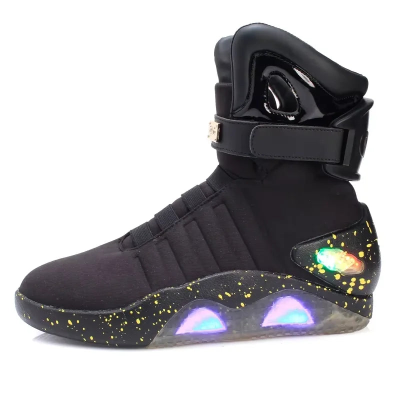 Men Remote Control Led Mag Shoes Fashion Light Up Sneakers Air Shoes Usb Recharging Shoes Back To The Future Boots 1989
