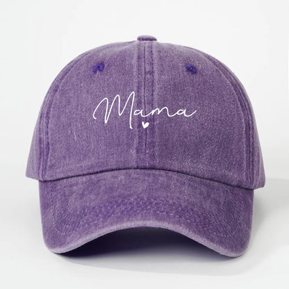New Printed heart-shaped letters "mama" are fashionable and versatile baseball caps that are suitable for daily outdoor casual w