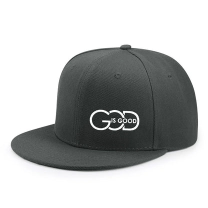 Unisex adjustable baseball cap street flat brim hat printed GOD IS GOOD casual headwear men and women fashion breathable outdoor