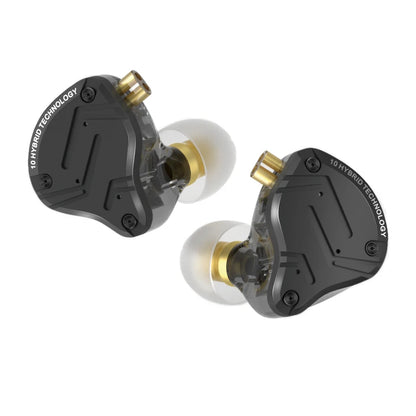 Auscultadores In-Ear com Fio KZ ZS10 Pro X, HiFi, Graves de Monitorização, Cabo Amovível e Microfone