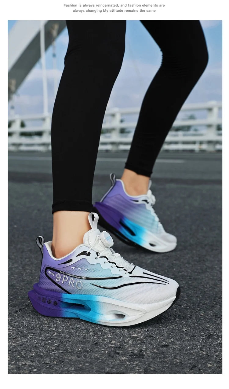 Zapatillas de running para hombre y mujer, transpirables, deportivas de competición, con amortiguación de carbono, ligeras, para jogging y entrenamiento masculino