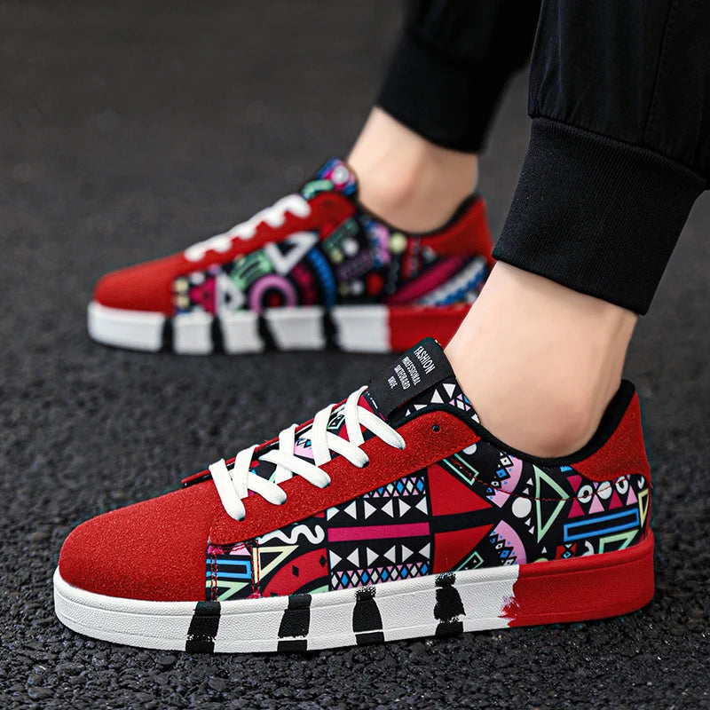 YRZL skateboard shoes for men, canvas sneakers, casual breathable walking shoes, lightweight flat shoes, street trend sport shoe