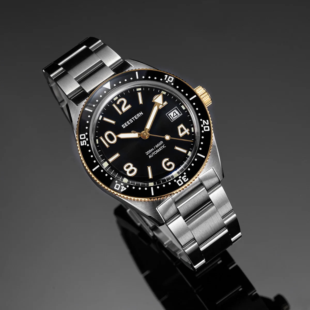 Sugess Diveing Watch of Men Automatic Mechanical Wristwatches 20ATM Waterproof Sapphire NH35A Movement BGW9 Luminous New S434-2