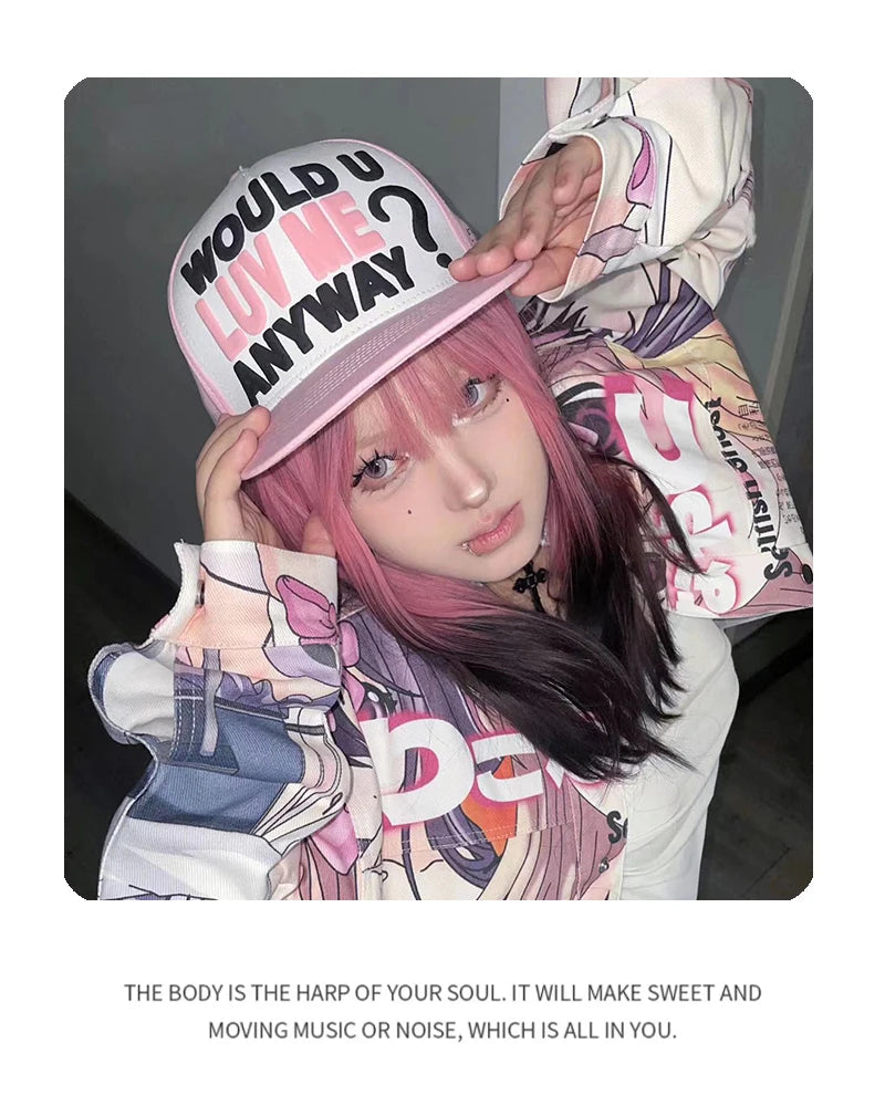 Novos bonés de basebol unissexo com blocos de cor, estampado com letras e bordado, estilo hip-hop, em malha respirável, com pala para proteção solar, bonés trucker urbanos e versáteis