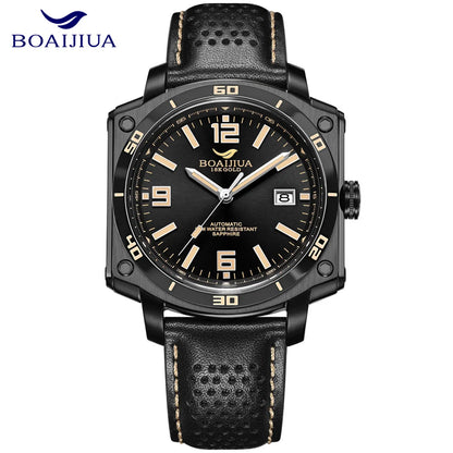 BORIAGE(BOAIJIUA) NH35 Fully Automatic Mechanical Men's Watch Original Design Mechanical Watches  Luminous Wristwatch