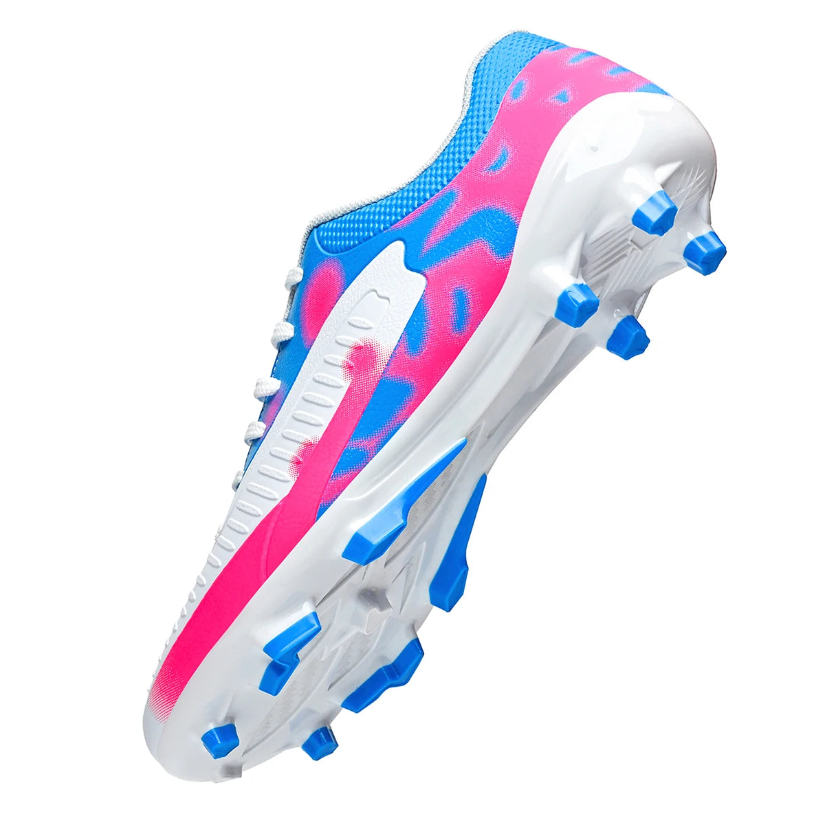 Chaussures de football pour hommes, modèle AG FG, semelle absorbant les chocs, tige en polyuréthane confortable, crampons pour les compétitions et l’entraînement quotidien.