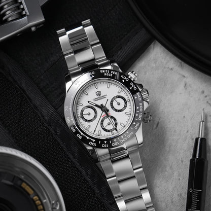 Watchdives WD16500 V2 Men Watch VK63 Quartz Movement Chronograph Wristwatch Stainless Steel Sapphire Crystal Luminous  Watches