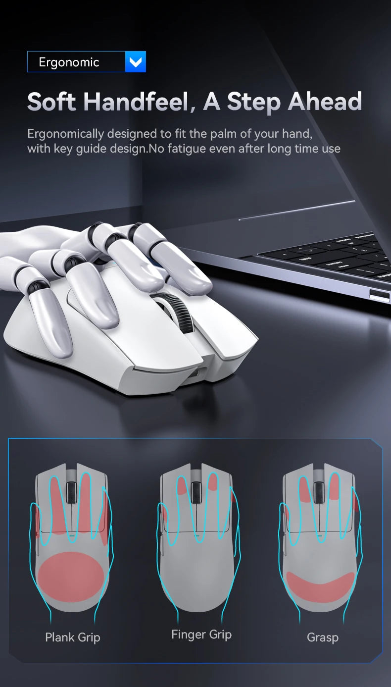ATTACK SHARK X11 Gaming Mouse and X11 SE Wireless Mouse 22000 DPI, PAW3311 Sensor, BT/2.4G/Wired, 59g Lightweight, 2000W Clicks
