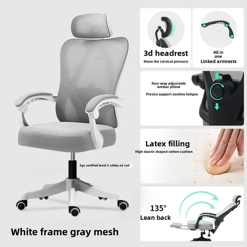 Internet Celebrity Ergonomic Chair Office Chair Back Chair Home Computer Chair Gaming Chair Sturdy and Durable