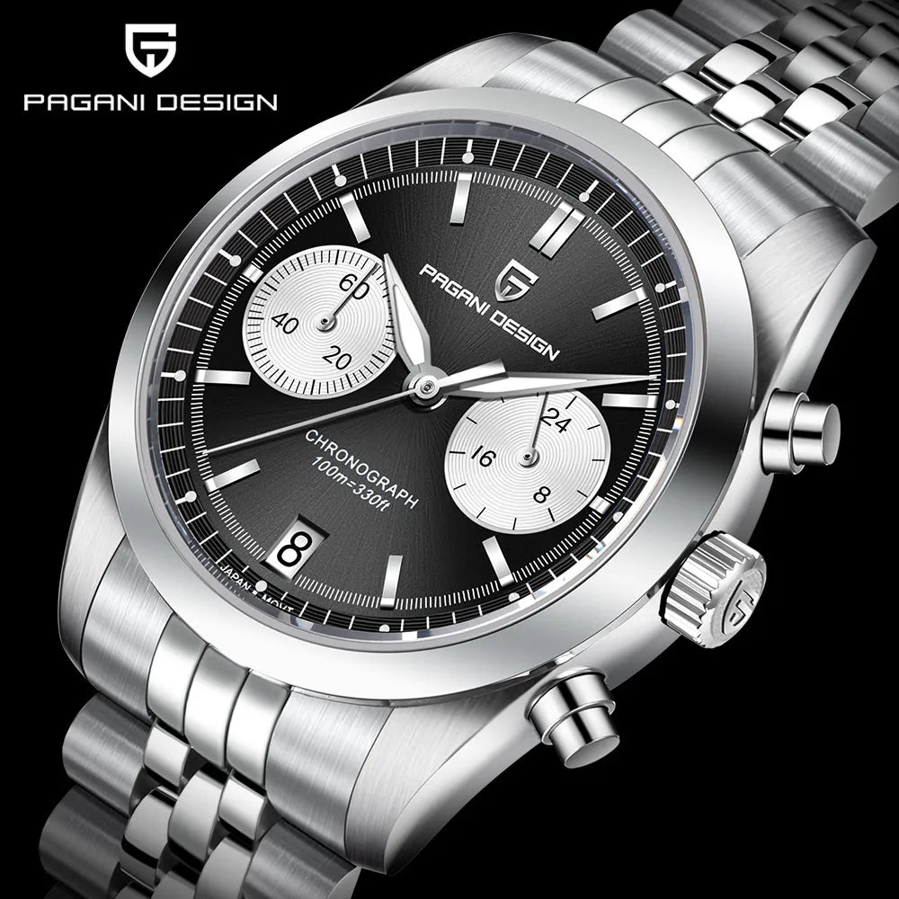 PAGANI DESIGN Pilot Men's Quartz Watches Sports Waterproof WristWatch Sapphire Automatic Watch Relogio Masculino PD1775