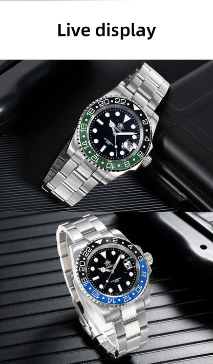 ADDIESDIVE 2025 New Men's Business Watch 200m Water Resistant 8215 Automatic Mechanical Watch Sapphire Crystal Luminous Watch