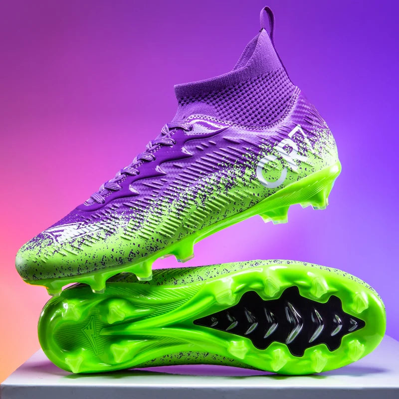Scarpe da calcio da adulto autunnali di tendenza, ammortizzanti, morbide e stabili, scarpe sportive leggere con ritorno elastico e tacchetti avvolgenti