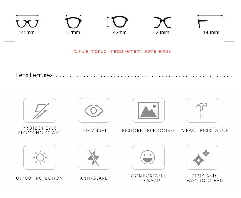 Fashion Classic Polarized Sunglasses Men Women Square Sun Glasses Anti-glare Goggle Travel Fishing Cycling Sunglasses UV400