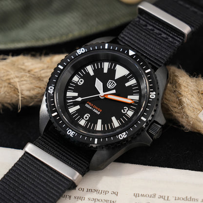 Reloj de lujo Watchdives WD1980 V3 con movimiento de cuarzo VH31 de segundero fluido, cristal de zafiro con revestimiento AR, resistencia al agua 10Bar, reloj para hombre