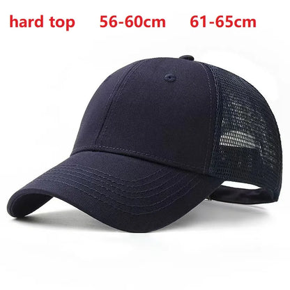 Baseball Hats for Big Head Plus Size Men Women Mesh Outdoors Sport Caps Dad Oversize Trucker Cap 56-60cm 60-65cm
