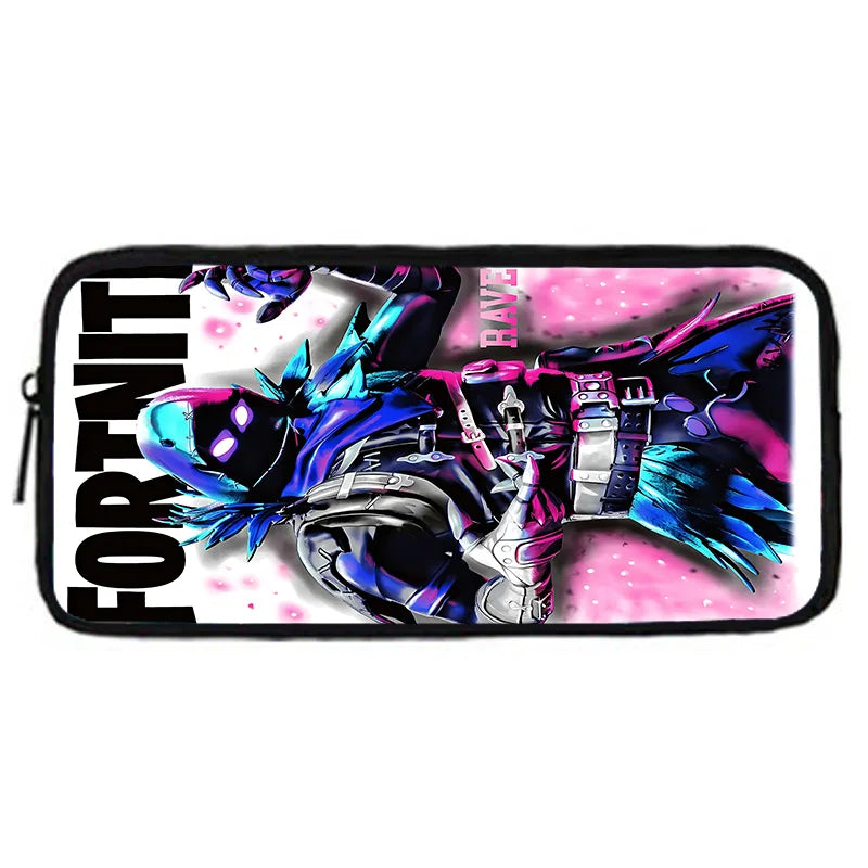 Mochilas Infantis com Design de Jogo Popular, Saco de Almoço e Estojo, Mochilas Escolares de Grande Capacidade para Alunos, Rapaz e Rapariga, Melhor Presente F-FortniteS