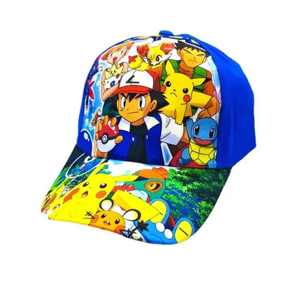 Șapcă de baseball din poliester cu figurină Pikachu din anime-ul Pokémon Go, cu imprimeu de desene animate, cu cozoroc, pentru copii, decorativă, cadou de ziua de naștere