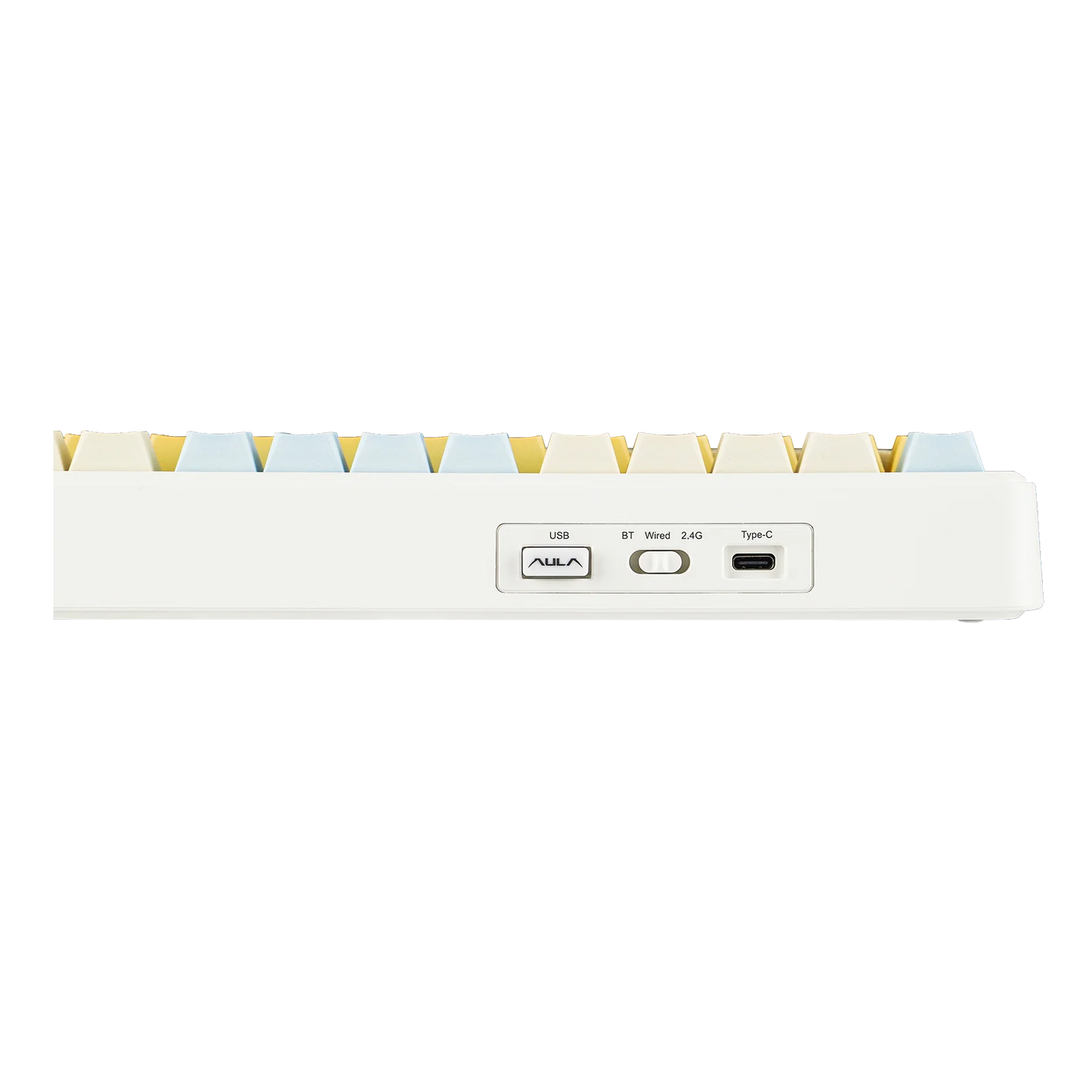 Teclado mecánico inalámbrico EPOMAKER X AULA F75 MAX compacto 75% con distribución ANSI, conexión por cable/Bluetooth/2.4GHz, pantalla TFT y perilla
