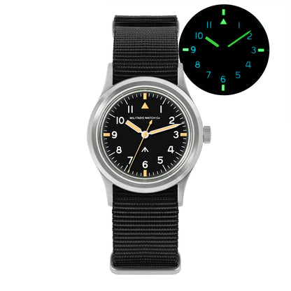Militado ML14 Quartz Watch Cream Dial VH31/VH65 Sweep Movement Bubble K1/ Sapphire Luminous 36Mm Vintage Watches 100M Waterproof
