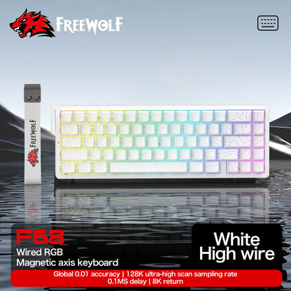 Magnetic Switch Keyboard ATTACK SHARK X68HE X68PRO HE and FREEWOLF F68 Wired F68Pro Wireless for Pro Gaming 0.01mm Rapid Trigger