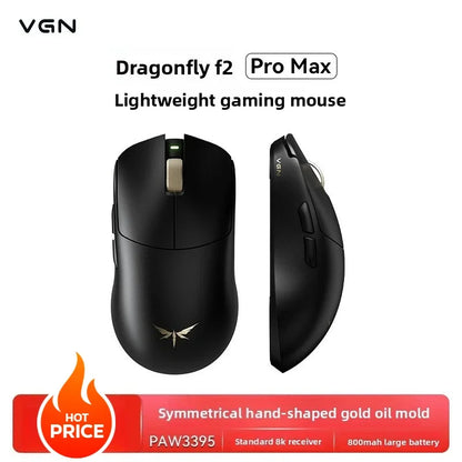 VGN Dragonfly F2 ProMax/Ultra Esports Gaming Mouse 42000DPI 0.125ms For CS:GO Latency Wired/Wireless Dual 8K 3-Mode PAW3395/3950